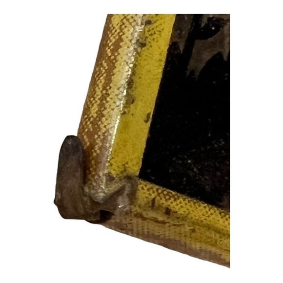 Vintage Print Background Courting Couple Silhouette Picture Convex Glass READ - Picture 4 of 6